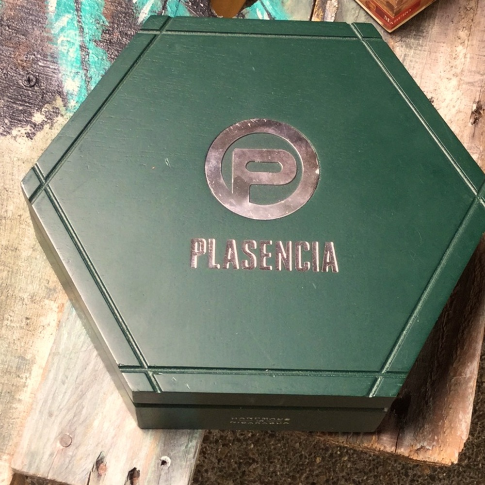 Plasencia empty wooden cigar box upcycle craft bag decor mancave farmers market